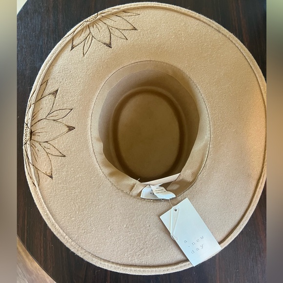 100% Wool Custom Burned FarmHouse Wide Brim Hat - Picture 6 of 12